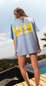 T-shirt oversize Wear The Sound bleu Backstage vue de face