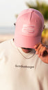 Casquette rose brodée Backstage 5 panneaux vue de face