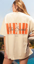 T-shirt oversize Wear The Sound beige Backstage vue de face