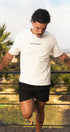 T-shirt hybride Original ivoire 300 g/m2 Backstage vue de face