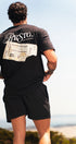 T-shirt oversize Ticket noir Backstage vue de face