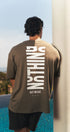 T-shirt oversize Nothing kaki Backstage vue de face