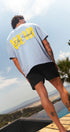 Détail du visuel Wear The Sound sur t-shirt bleu Backstage