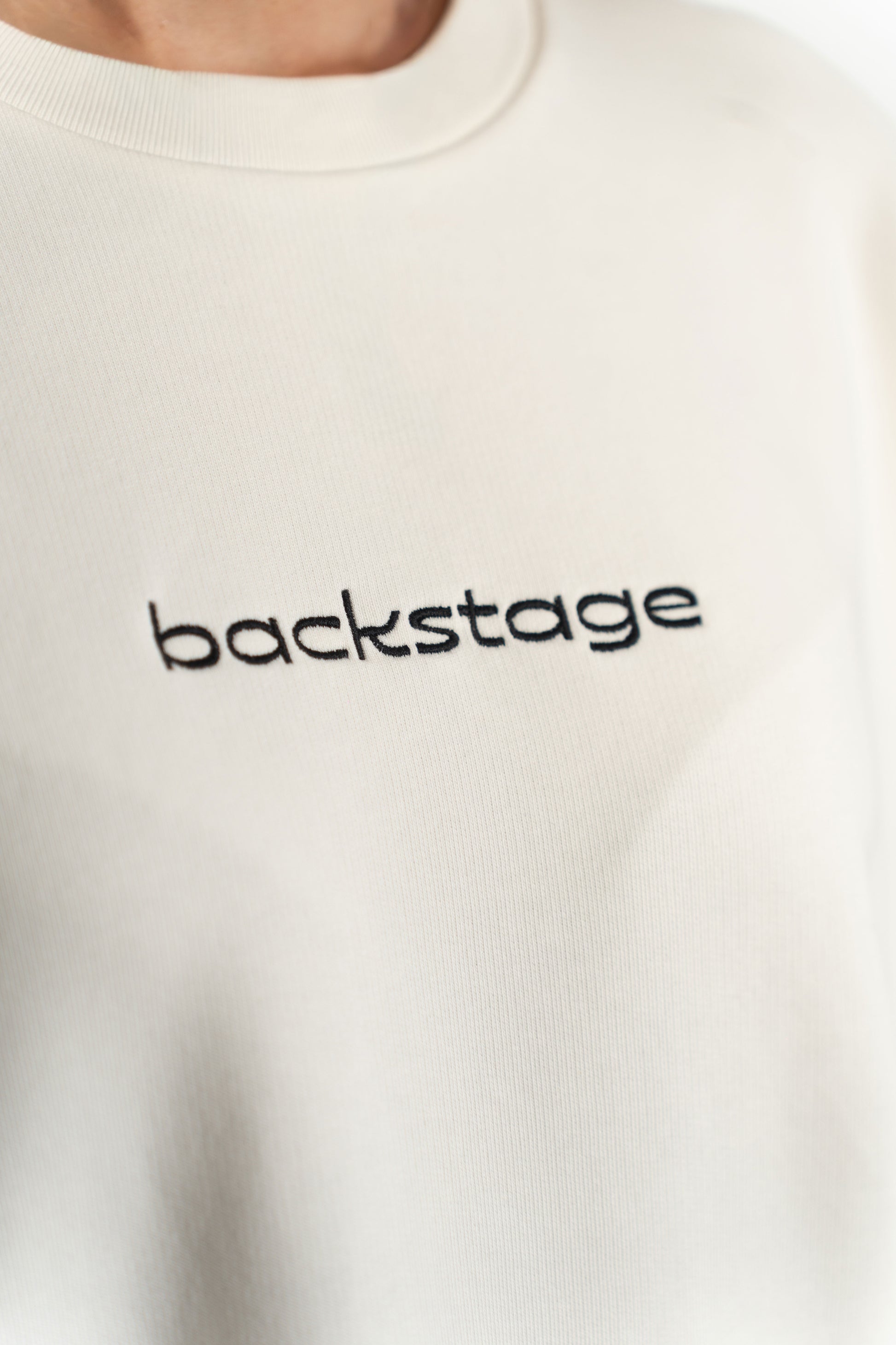 T-shirt Original ivoire oversize Backstage en situation