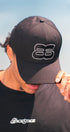 Casquette noire brodée Backstage 5 panneaux vue de face