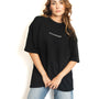 T-shirt hybride Original noir Backstage porté en look streetwear