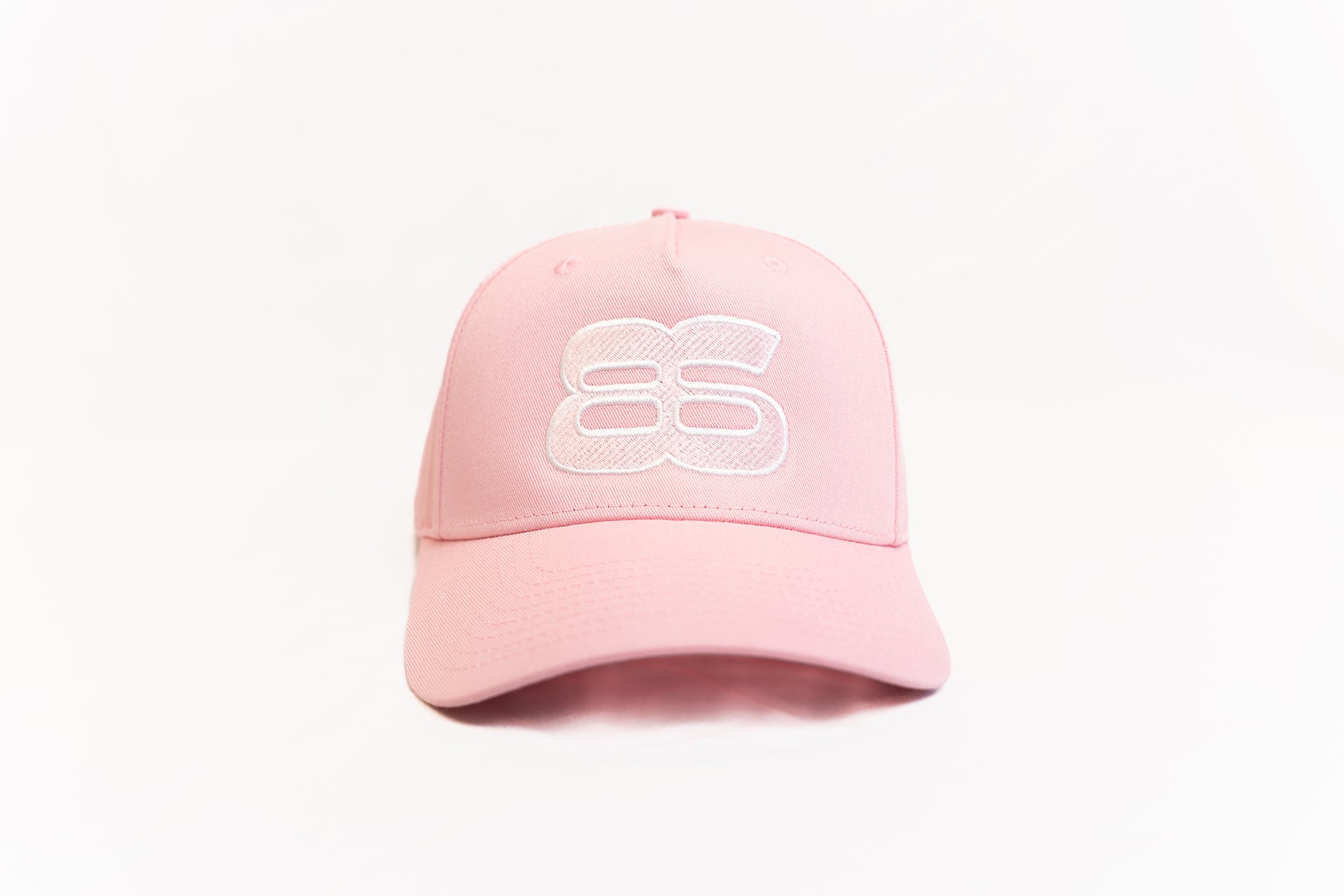 Casquette rose brodée