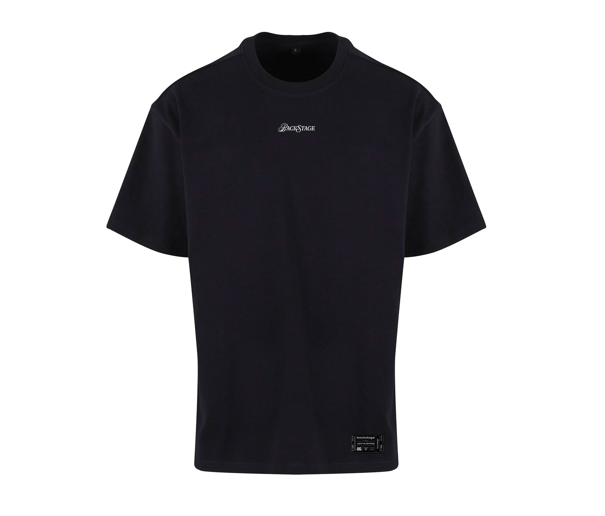 Devant du t-shirt Ticket noir en coton 240 g/m2